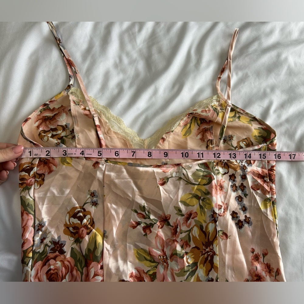 Victoria's Secret Vintage Gold Label Floral Satin Lace Nighty Lingerie - Picture 6 of 7